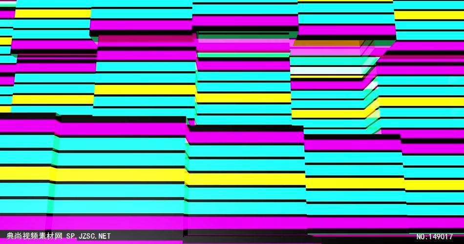 动感经典光效91款YM2747多形态变换的彩虹几何方块
