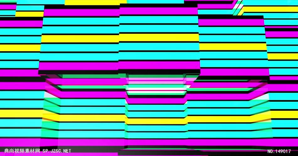 动感经典光效91款YM2747多形态变换的彩虹几何方块