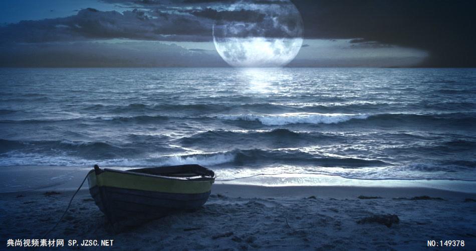 0933-梦幻般的海岸小舟