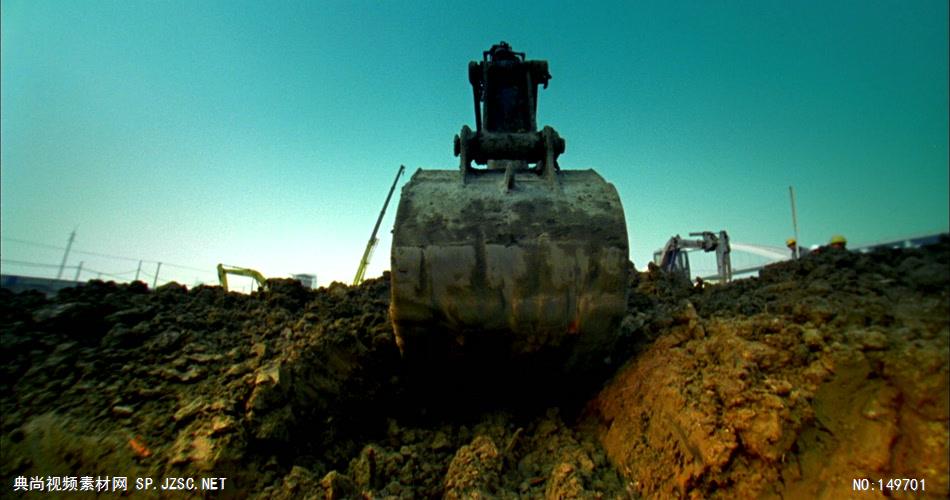 0367-挖土机工作 实拍视频 中国 挖掘机 挖机