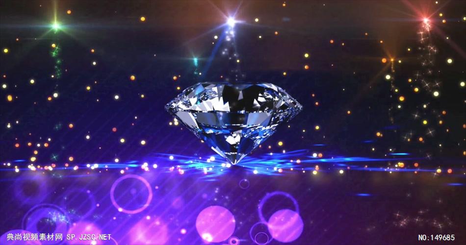 A058-绚丽婚礼钻石旋转粒子 视频背景