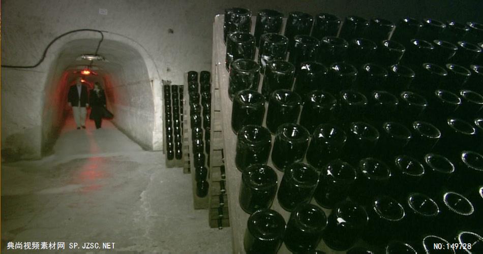 1107-香槟酒的窑存和封装 实拍视频素材