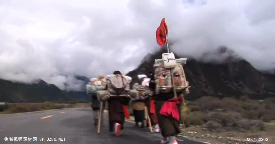 A069-西藏风情天路中国风拉萨藏族歌舞 中国风视频 背景视频