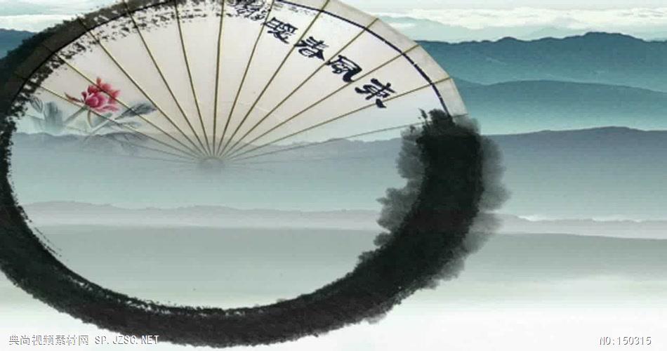 中国风伞水墨 中国风视频 背景视频