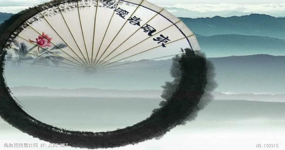 中国风伞水墨 中国风视频 背景视频