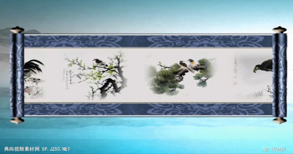 YM1443寿辰庆典（水墨）有音乐 中国风视频 背景视频