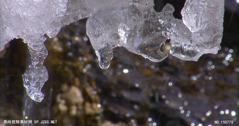 0720-冰融化滴水滴-自然美景实拍视频