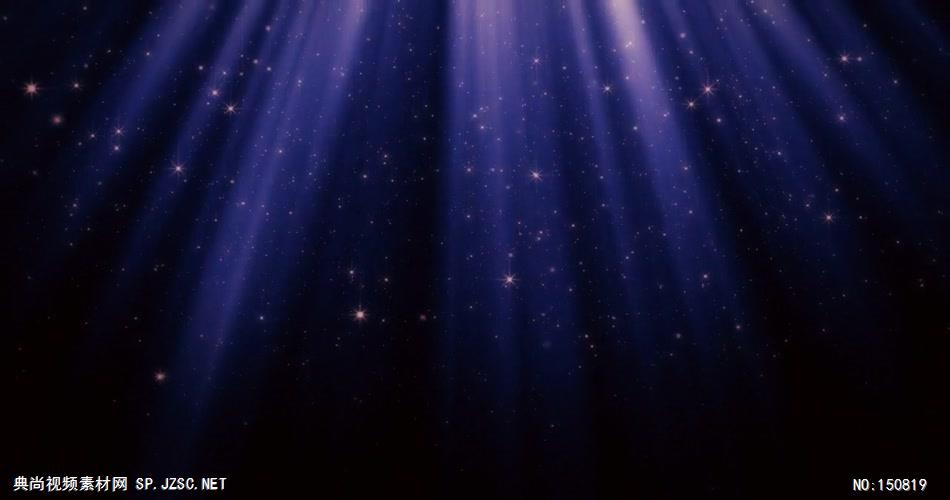 YM1982紫色雪花星光光线背景 -唯美星空