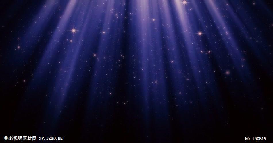 YM1982紫色雪花星光光线背景 -唯美星空