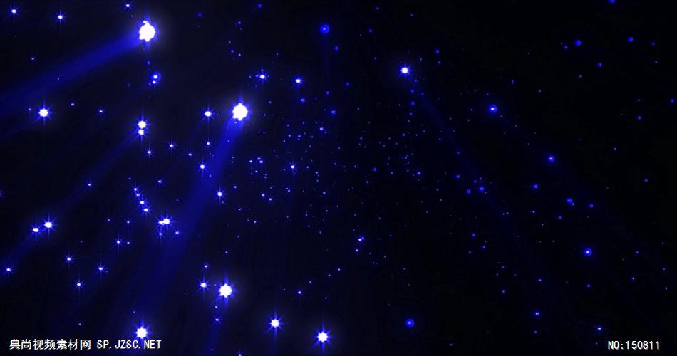 YM3405粒子星光下落+蓝色 -唯美星空