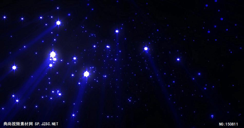 YM3405粒子星光下落+蓝色 -唯美星空