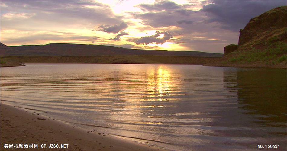 0771-夕阳下的湖面-自然美景实拍视频