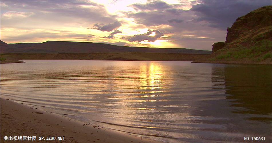 0771-夕阳下的湖面-自然美景实拍视频