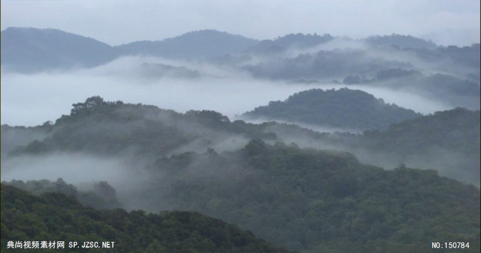 0768-山雾重重-自然美景实拍视频