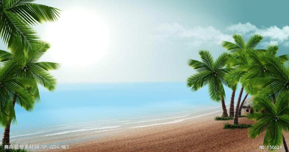 春夏秋冬四季445海滩景色 椰子树