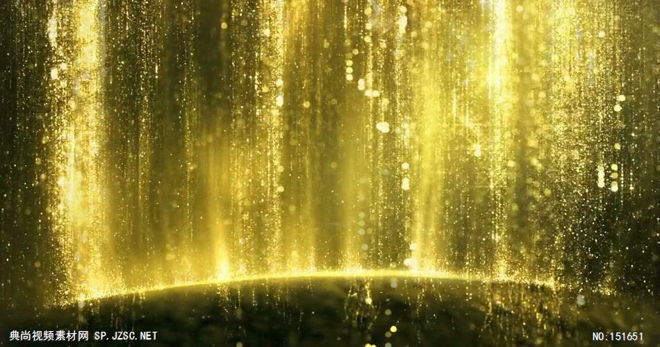 YM4484金色粒子(有音乐) 金色炫酷粒子 视频