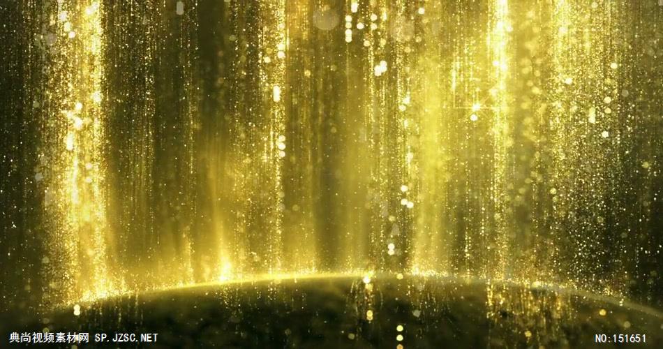 YM4484金色粒子(有音乐) 金色炫酷粒子 视频