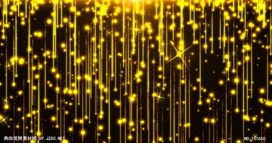 YM4616粒子瀑布 金色炫酷粒子 视频