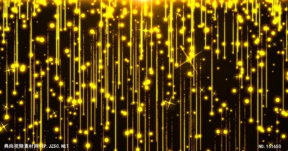 YM4616粒子瀑布 金色炫酷粒子 视频