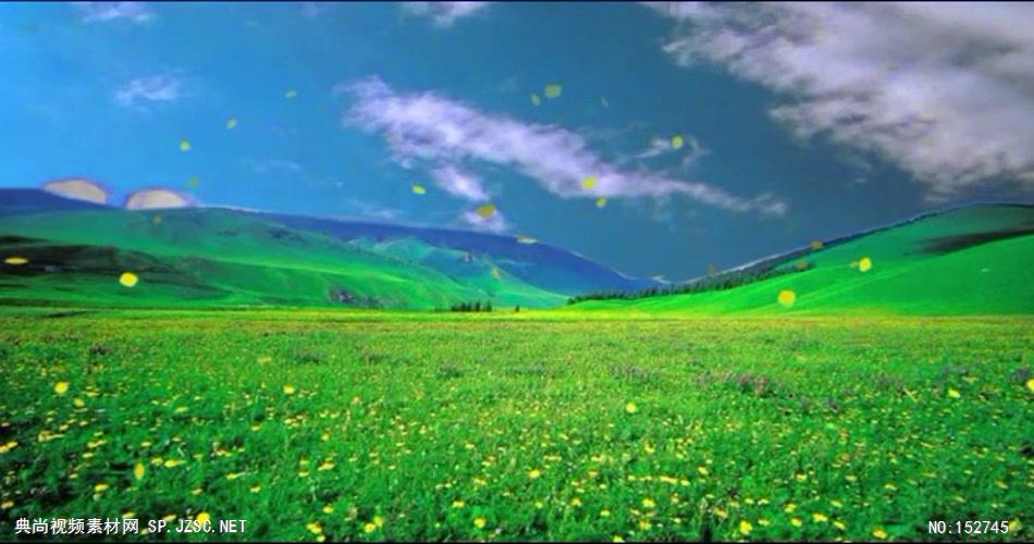 A101-蓝天草地草原牛羊 视频动态背景 虚拟背景视频