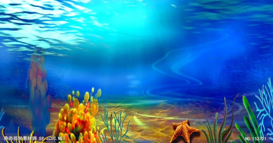 可爱珊瑚鱼海底海浪深海 视频动态背景 虚拟背景视频