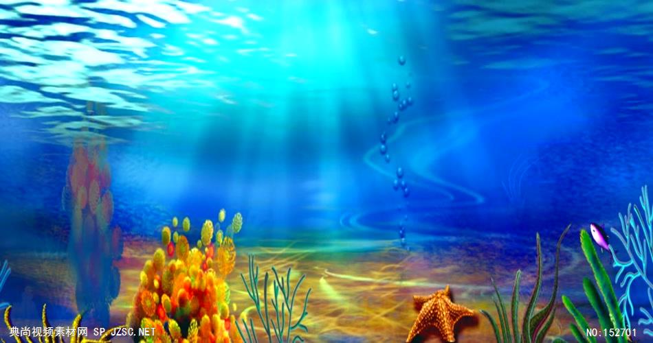 可爱珊瑚鱼海底海浪深海 视频动态背景 虚拟背景视频