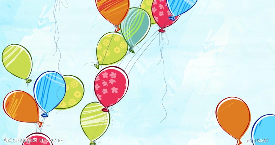 气球涂鸦 Balloon Doodle大屏幕背景动态背景视频背景 视频动态背景 虚拟背景视频
