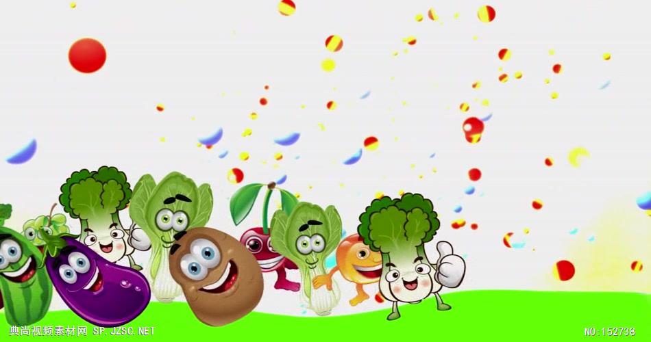 A123-卡通蔬菜狂欢 视频动态背景 虚拟背景视频