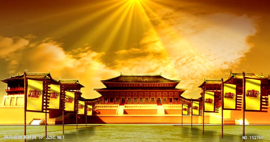 A091-古代城墙梦回大唐皇宫宫廷 视频动态背景 虚拟背景视频