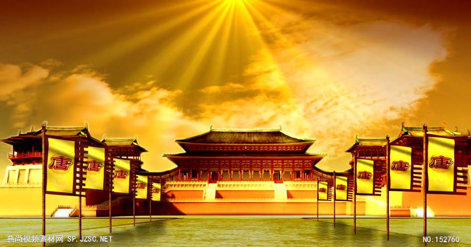A091-古代城墙梦回大唐皇宫宫廷 视频动态背景 虚拟背景视频
