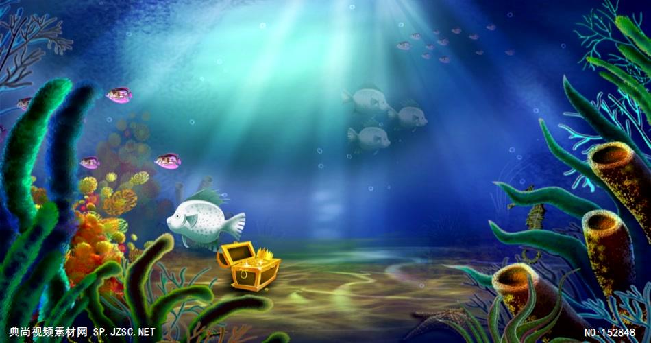 A184-海底+鱼 视频动态背景 虚拟背景视频