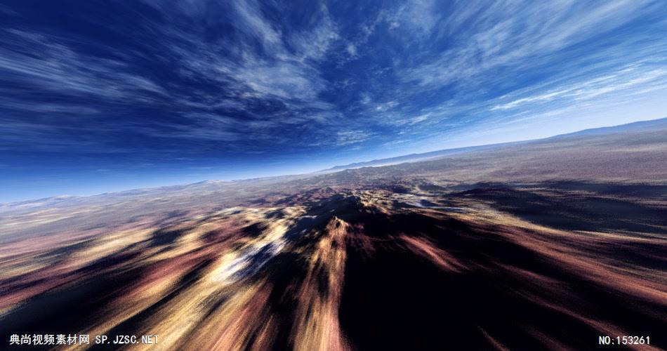 A212-高速运动的蓝天与地面 视频动态背景 虚拟背景视频