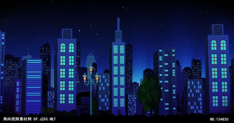 YM4668夜晚城市城市夜景空间道路 视频动态背景 虚拟背景视频