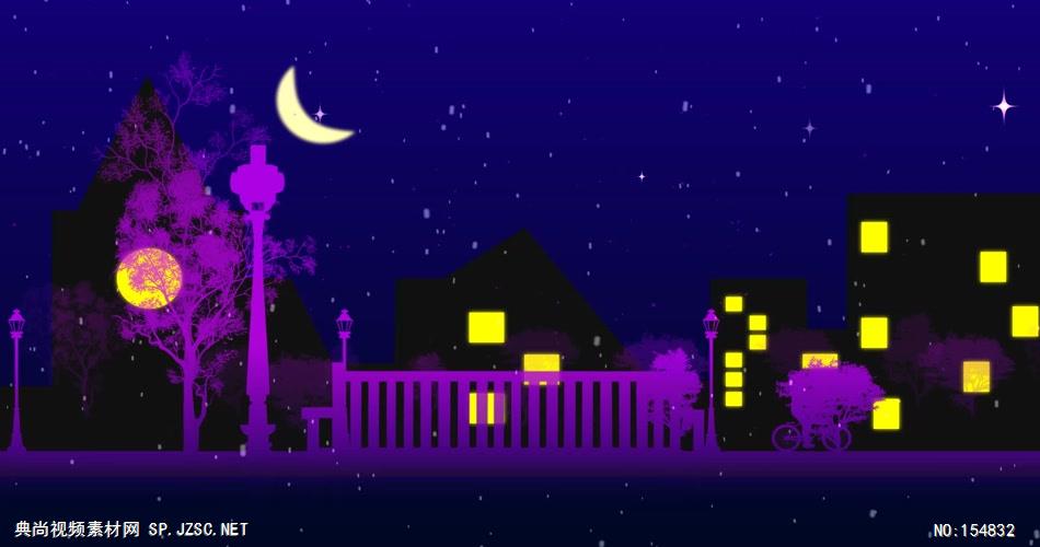 YM4613浪漫城市城市夜景空间道路 视频动态背景 虚拟背景视频