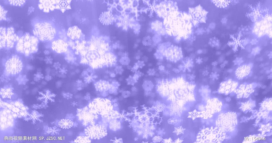 YM4077白大紫雪花 冰雪世界 视频动态背景 虚拟背景视频