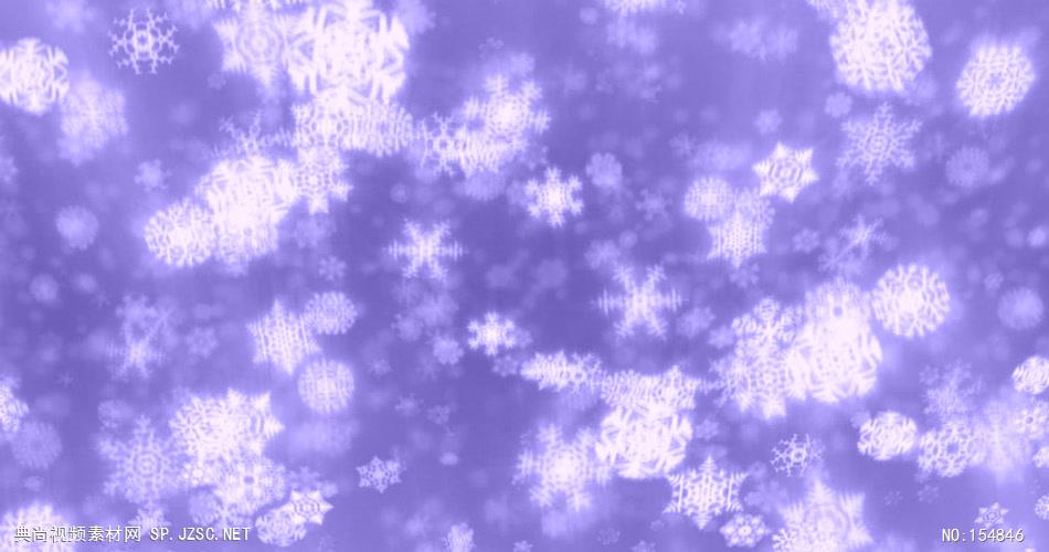 YM4077白大紫雪花 冰雪世界 视频动态背景 虚拟背景视频