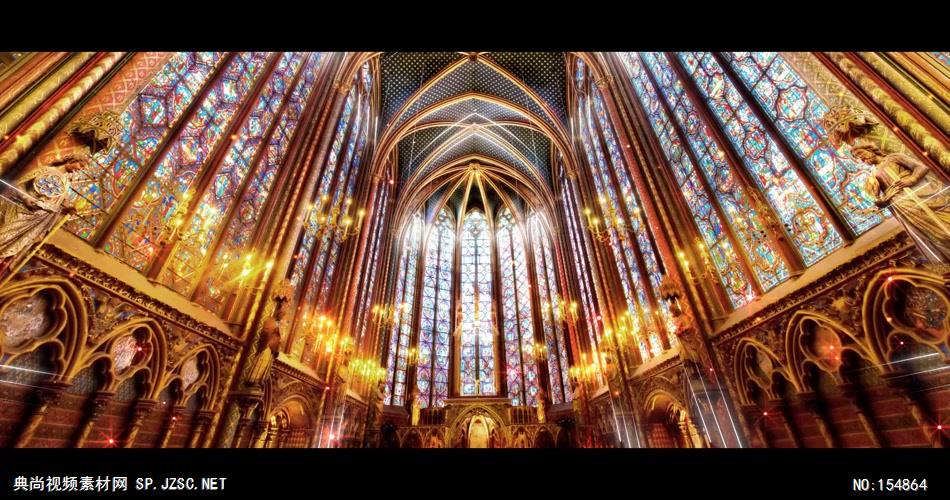 YM3493教堂 城堡 宫殿 教堂 视频动态背景 虚拟背景视频