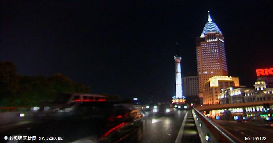 上海夜景+城市灯光+车辆交通 精选城市高清实拍