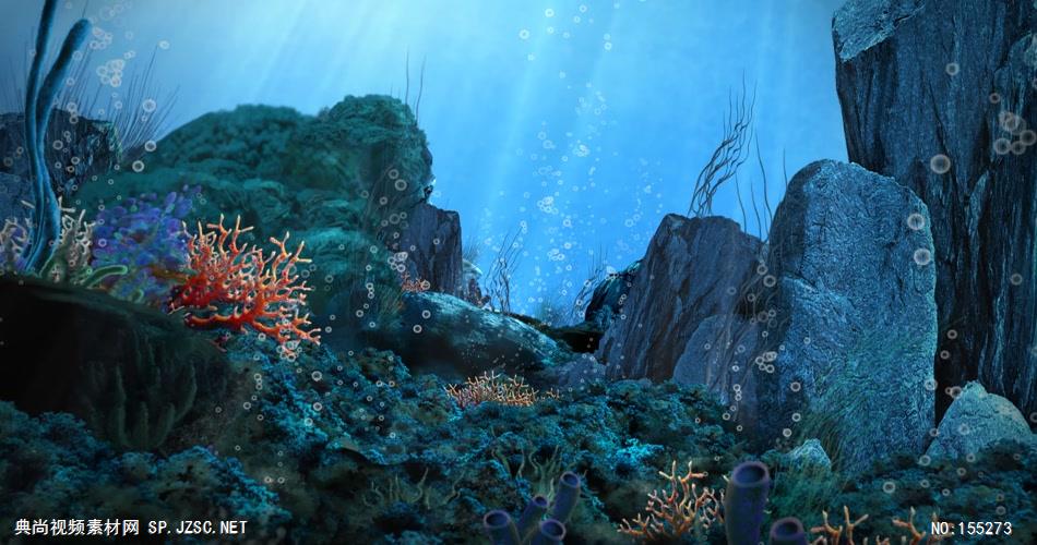 海底世界海底海浪深海 视频动态背景 虚拟背景视频