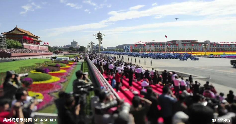 60国庆延时摄影 美丽风景延时拍摄 国庆节天安门北京人群欢呼高兴军队部队