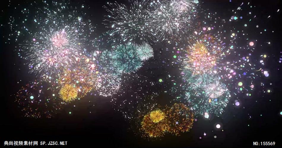 Fireworks 1 烟花喜庆炫丽 视频动态背景 虚拟背景视频