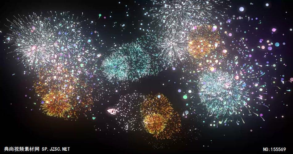 Fireworks 1 烟花喜庆炫丽 视频动态背景 虚拟背景视频