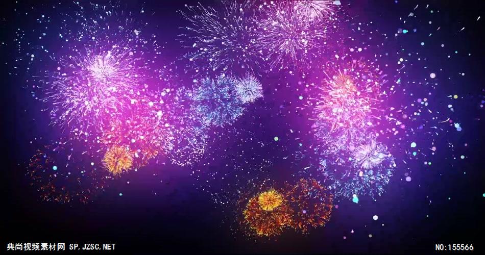 Fireworks 2 烟花喜庆炫丽 视频动态背景 虚拟背景视频