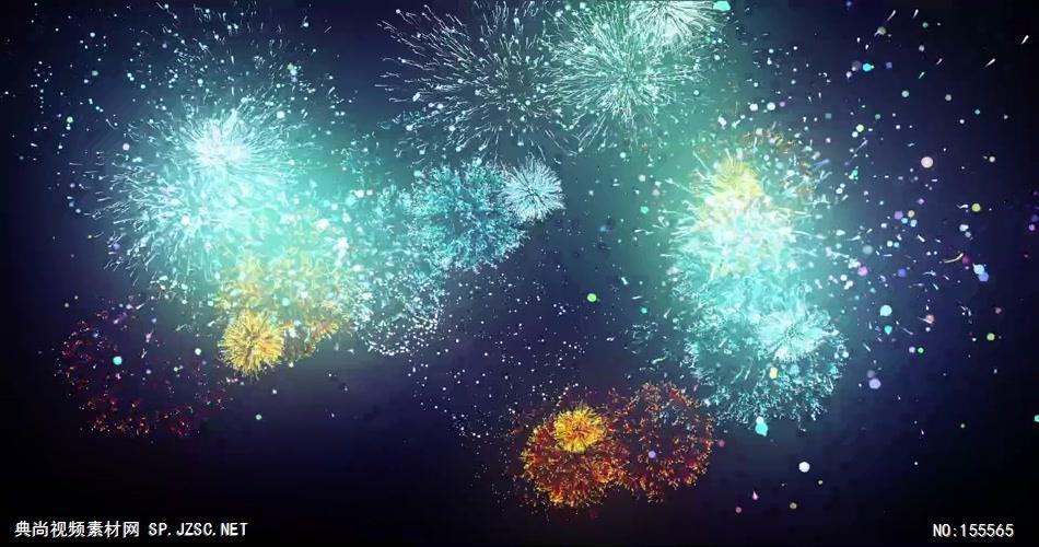 Fireworks 3 烟花喜庆炫丽 视频动态背景 虚拟背景视频