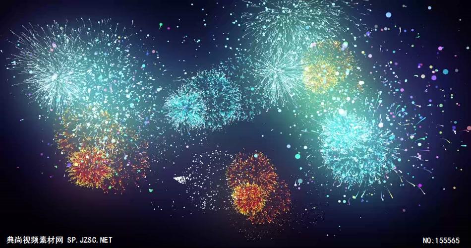 Fireworks 3 烟花喜庆炫丽 视频动态背景 虚拟背景视频