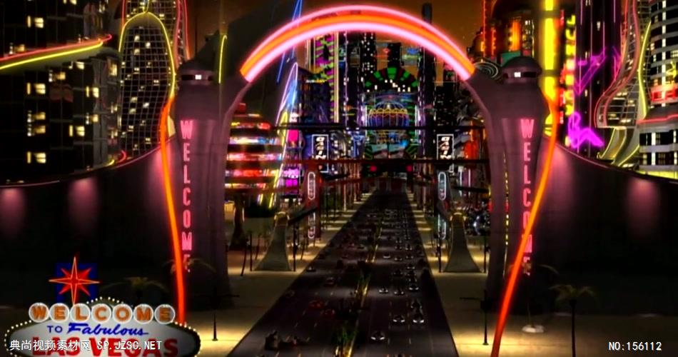 A266-3D科幻未来酒吧街开场片头 酒吧视频 dj舞曲 夜店视频