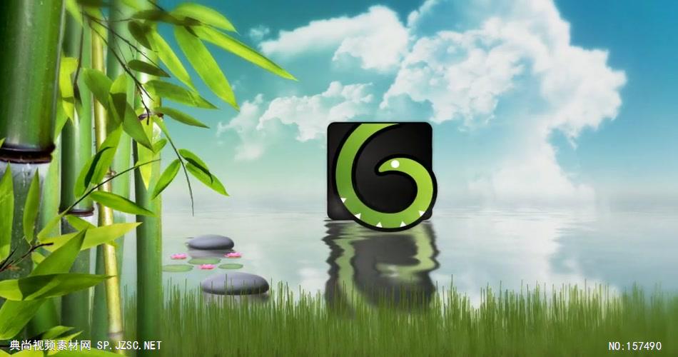 AE：竹林湖水自然标志展示 ae素材下载17 logo标志ae动画模版 标志动画