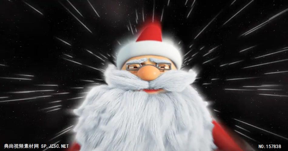 AE：天外圣诞老人动画 ae素材 免费下载17 圣诞节ae模版