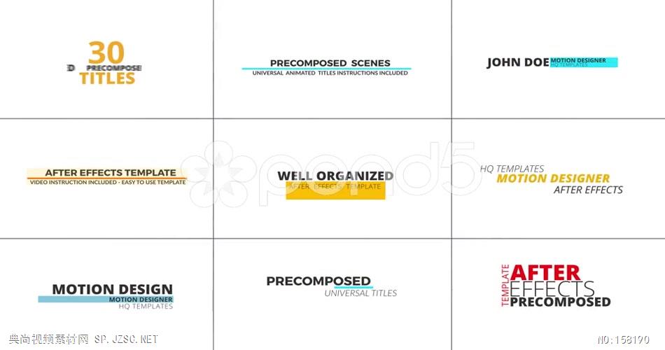 AE：30个文字动画标题 ae特效素材下载16 文字动画视频ae模板
