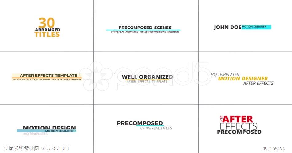 AE：30个文字动画标题 ae特效素材下载16 文字动画视频ae模板